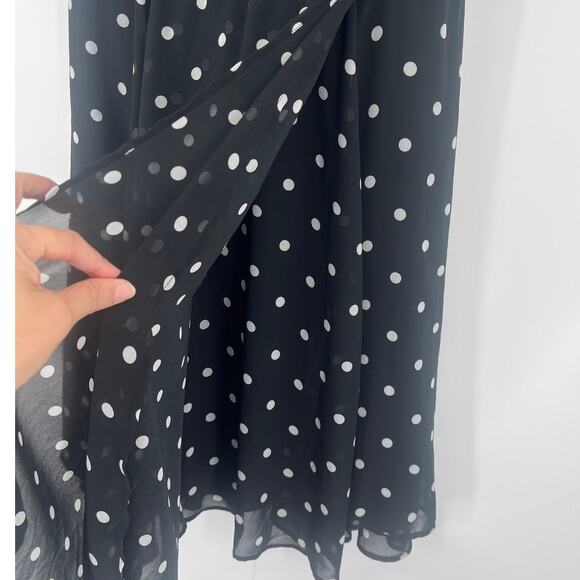 Disney Minnie Mouse Polka Dot Dress Sz 14 Rockabilly Old Hollywoood Chiffon - Picture 4 of 12